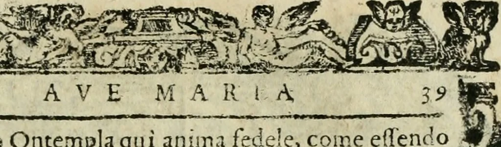An illustration from Rosario della gloriosa Vergine Maria : con le stationi, & indulgentie delle chiese di Roma per tutto l'anno : di nuouo stampato, & ricorretto con nuoue & belle figure adornato, 1591, leaf 78