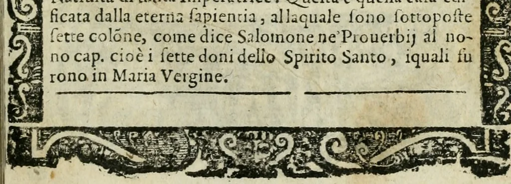 An illustration from Rosario della gloriosa Vergine Maria : con le stationi, & indulgentie delle chiese di Roma per tutto l'anno : di nuouo stampato, & ricorretto con nuoue & belle figure adornato, 1591, leaf 80