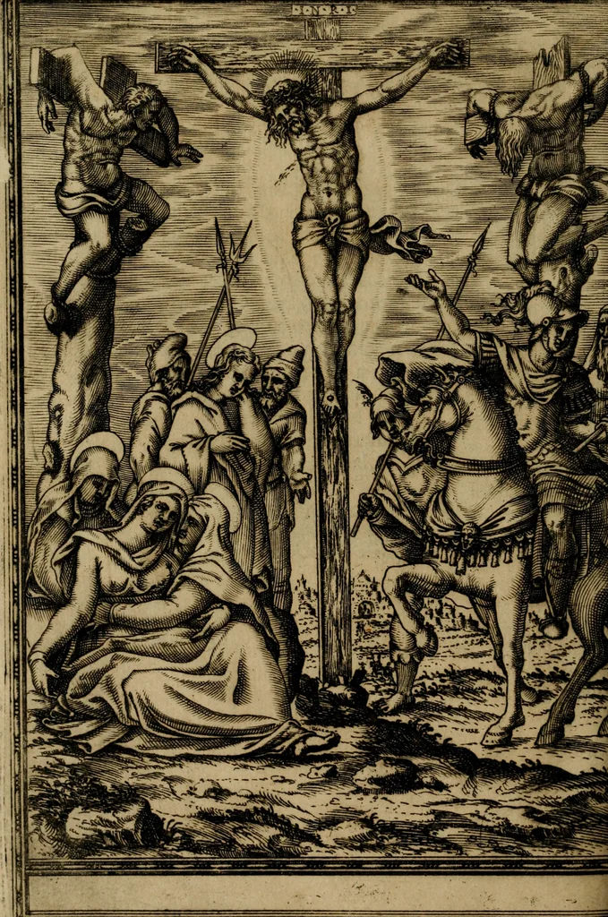 An illustration from Rosario figvrato della Sacratissima Vergine Maria, Madre di Dio, nostra avocata, 1578, leaf 159