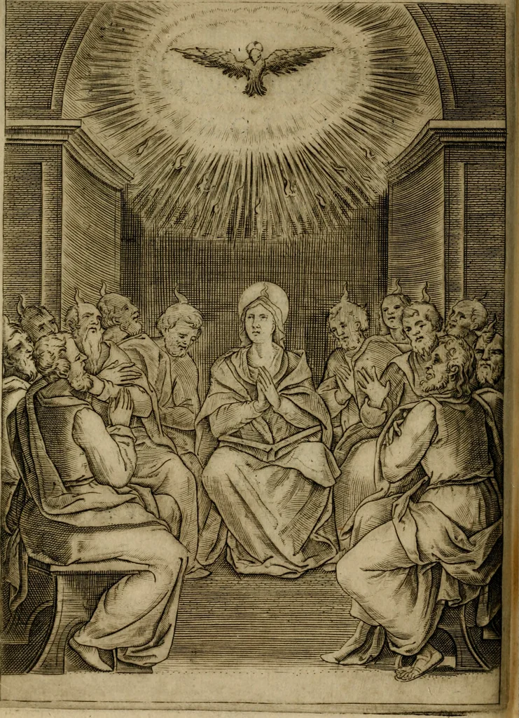 An illustration from Rosario figvrato della Sacratissima Vergine Maria, Madre di Dio, nostra avocata, 1578, leaf 197