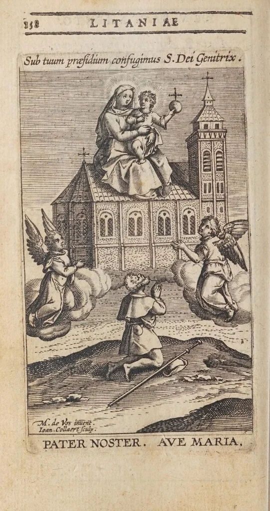 An illustration from Rosarium, siue, Psalterium Beatae Virginis Mariae, 1602, leaf 184