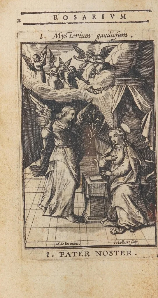 An illustration from Rosarium, siue, Psalterium Beatae Virginis Mariae, 1602, leaf 28