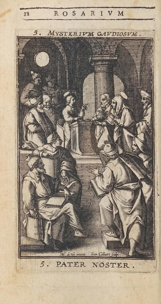 An illustration from Rosarium, siue, Psalterium Beatae Virginis Mariae, 1602, leaf 44