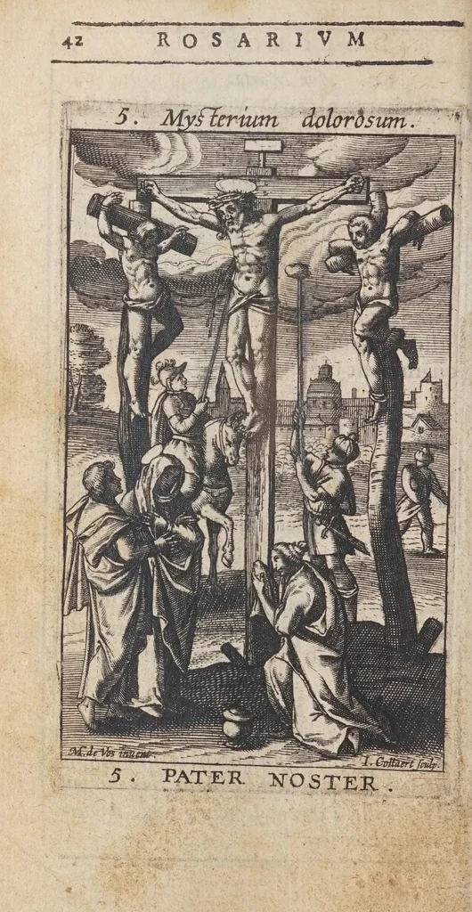 An illustration from Rosarium, siue, Psalterium Beatae Virginis Mariae, 1602, leaf 68