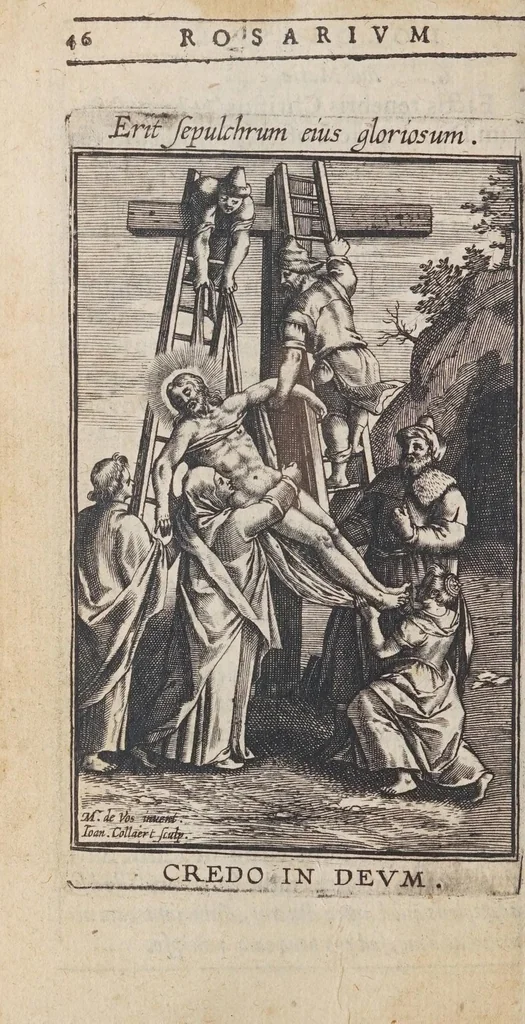 An illustration from Rosarium, siue, Psalterium Beatae Virginis Mariae, 1602, leaf 72