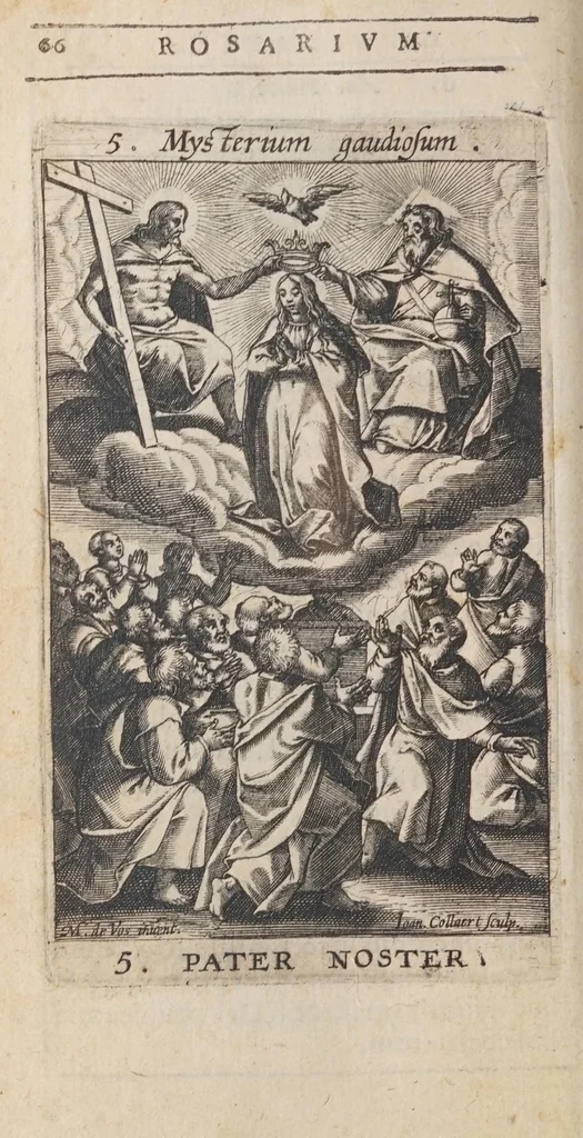 An illustration from Rosarium, siue, Psalterium Beatae Virginis Mariae, 1602, leaf 92