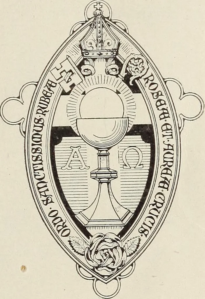 An illustration from Rosicrucian fundamentals : an exposition of the Rosicrucian synthesis of religion, science and philosophy, in fourteen complete instructions, 1920, leaf 8
