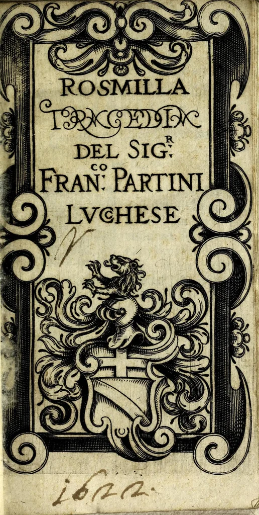 An illustration from Rosmilla : tragedia, 1622, leaf 5