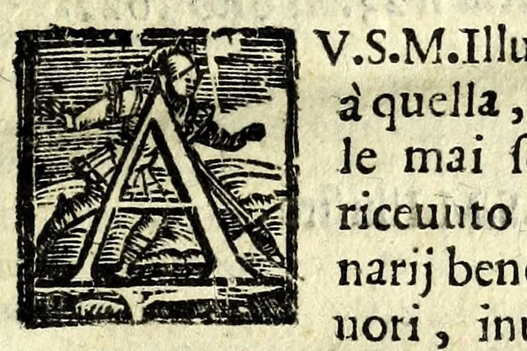 An illustration from Rosmilla : tragedia, 1622, leaf 7