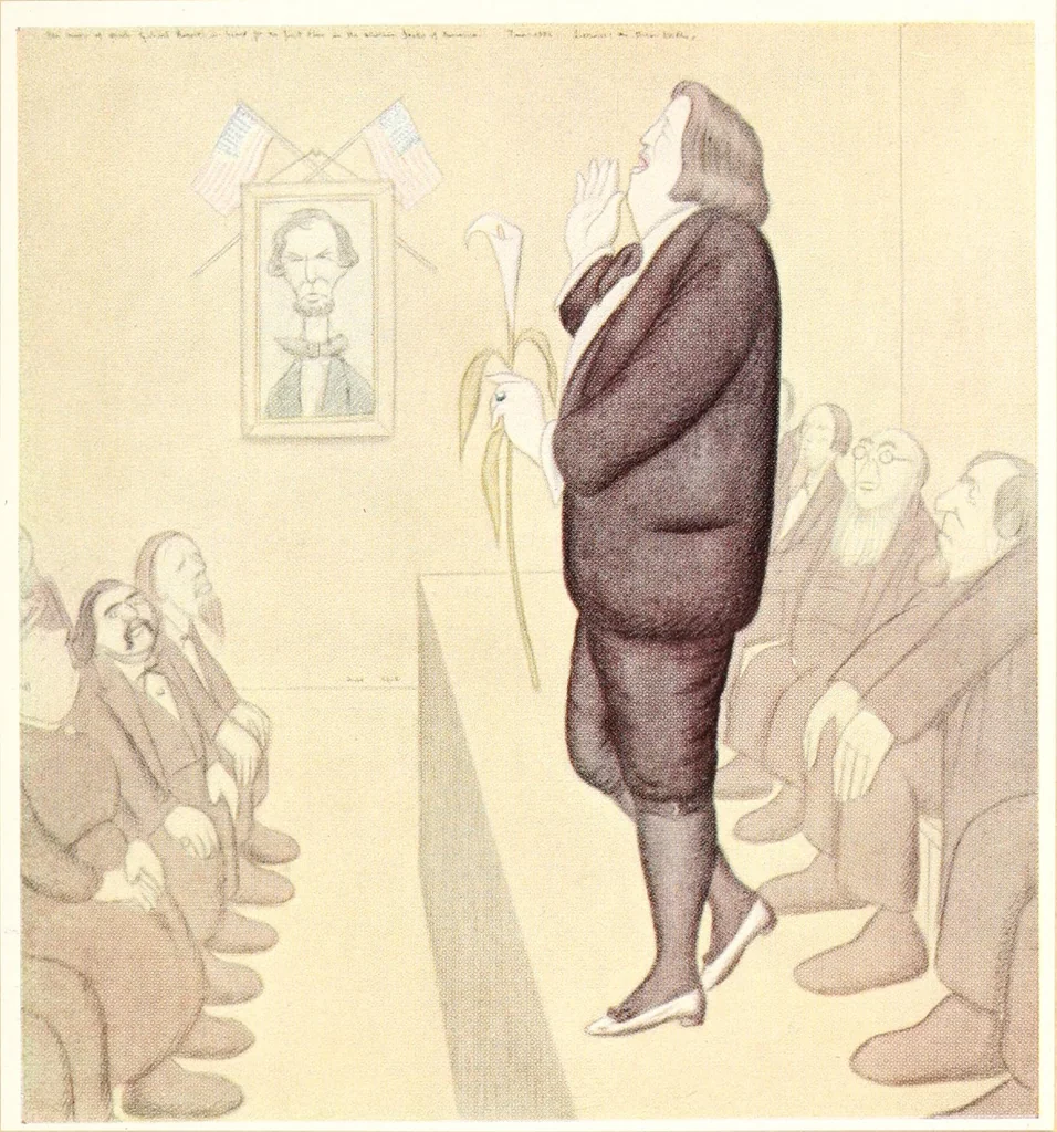 An illustration from Rossetti and his circle, 1922, leaf 106