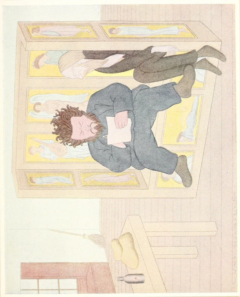 An illustration from Rossetti and his circle, 1922, leaf 42
