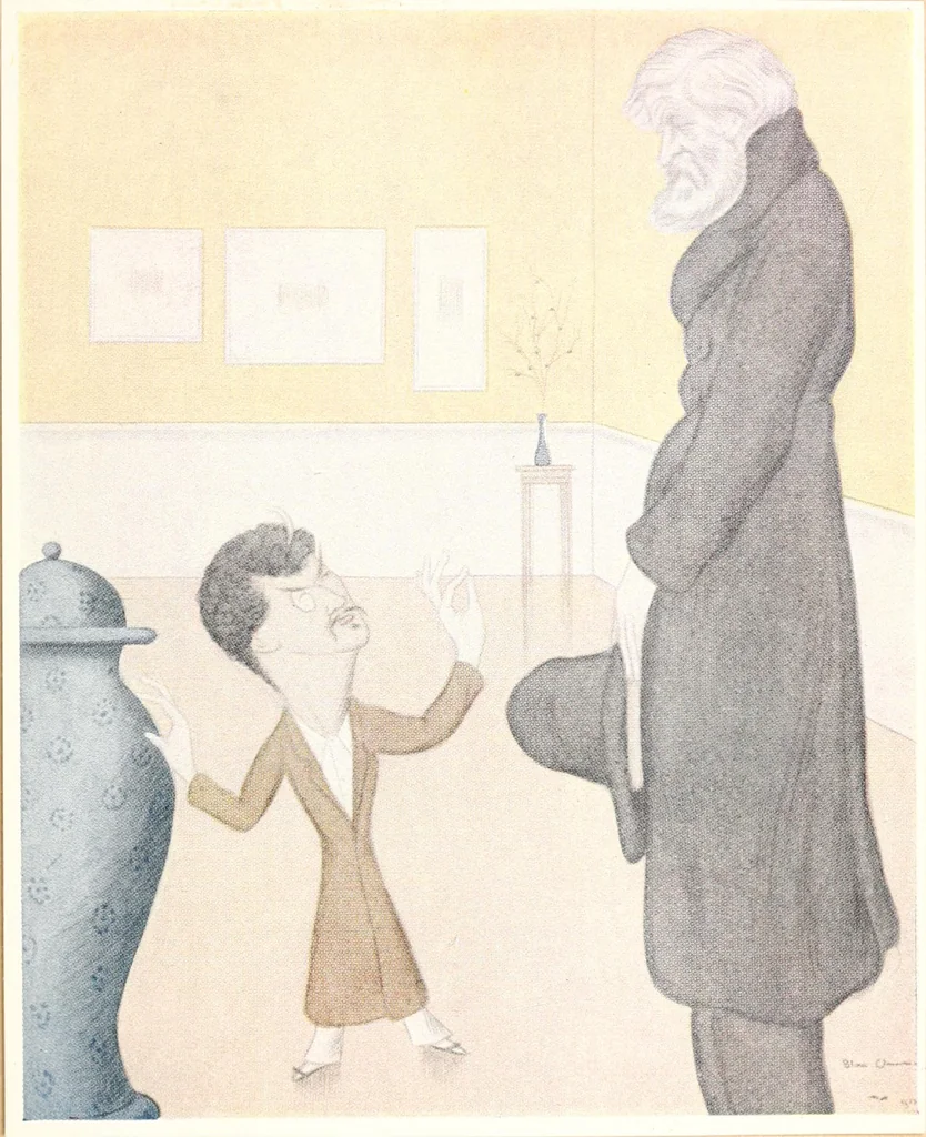 An illustration from Rossetti and his circle, 1922, leaf 50
