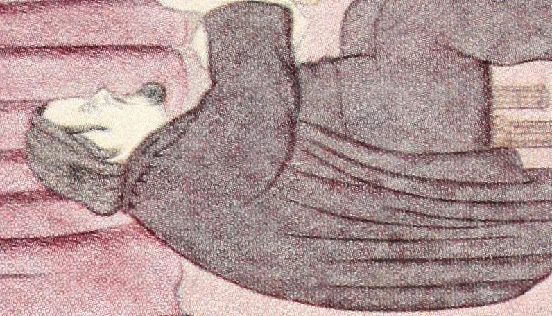 An illustration from Rossetti and his circle, 1922, leaf 70