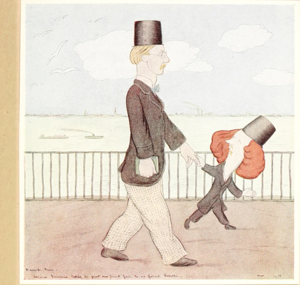An illustration from Rossetti and his circle, 1922, leaf 86