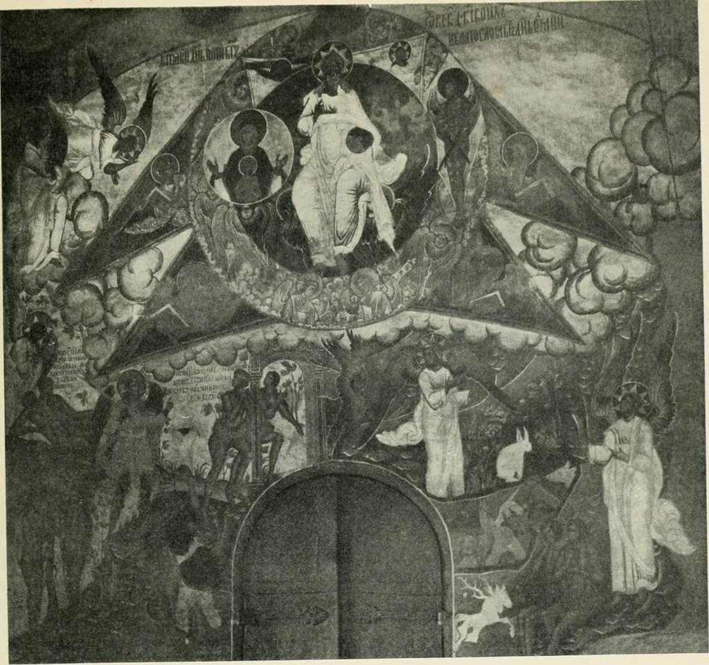 An illustration from Rostov Veliki. Uglich, 1913, leaf 122