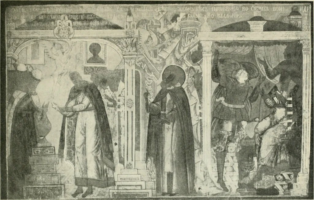 An illustration from Rostov Veliki. Uglich, 1913, leaf 124