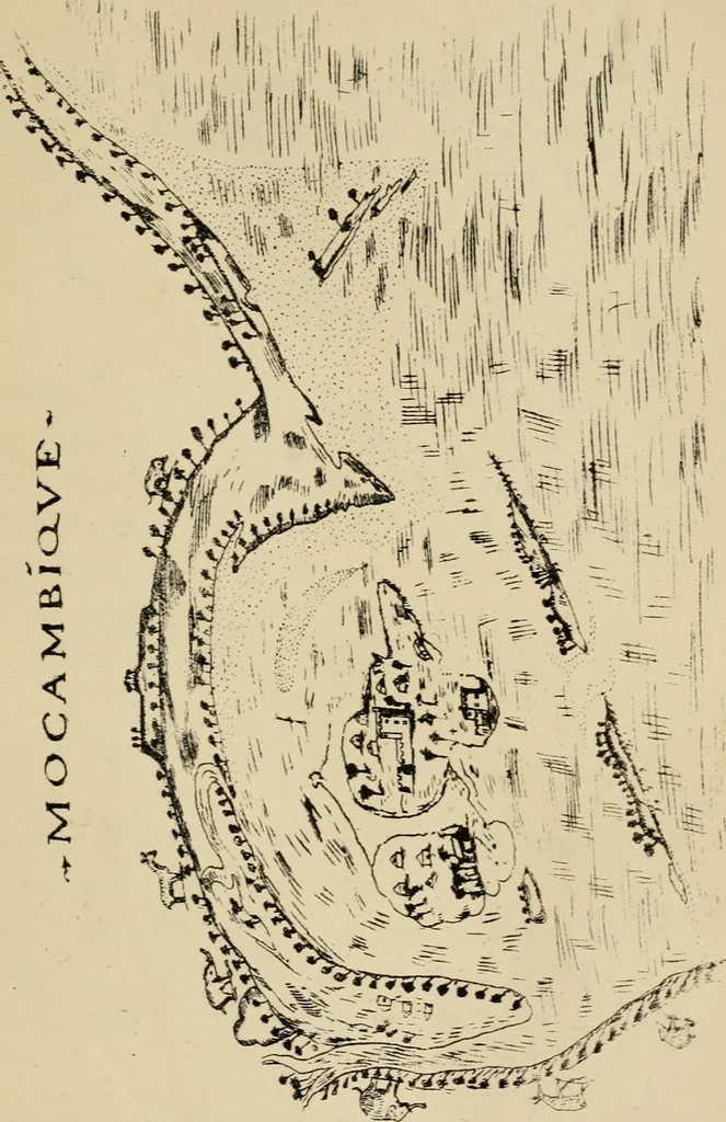 An illustration from Roteiro de Lisboa a Goa, annotado por João de Andrade Corvo, 1882, leaf 344