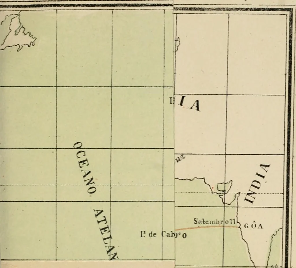 An illustration from Roteiro de Lisboa a Goa, annotado por João de Andrade Corvo, 1882, leaf 44
