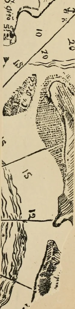 An illustration from Roteiro de Lisboa a Goa, annotado por João de Andrade Corvo, 1882, leaf 48