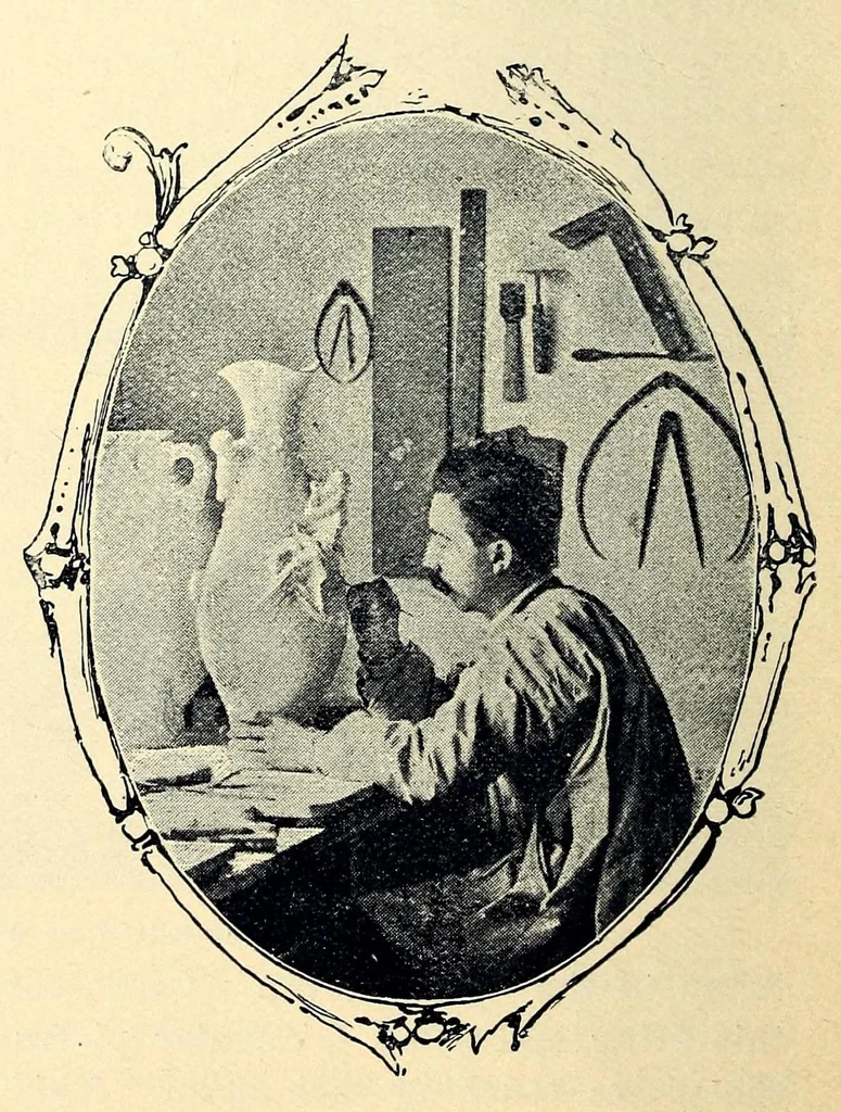 An illustration from Rough notes on pottery, 1896, leaf 102
