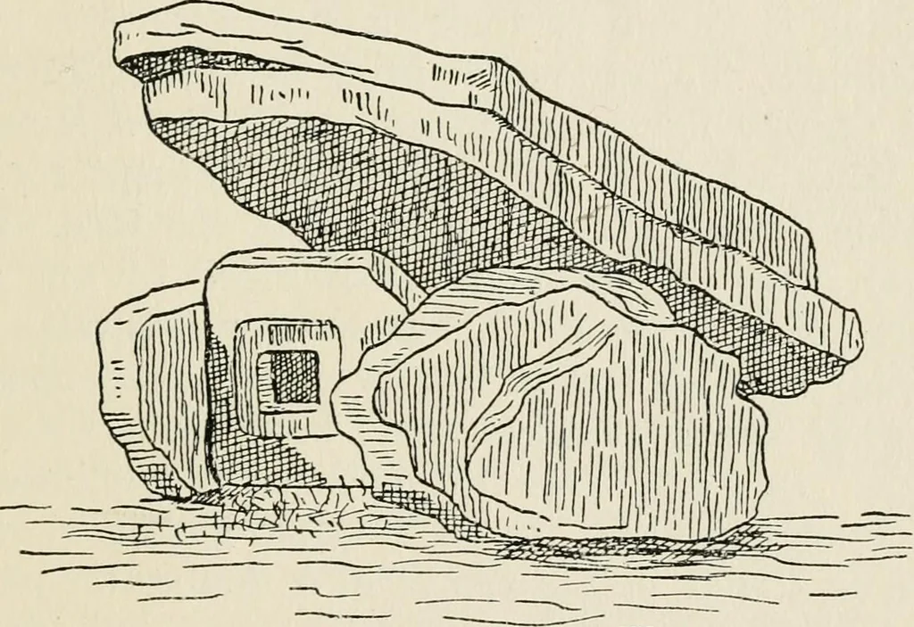 An illustration from Rough stone monuments and their builders, 1912, leaf 140