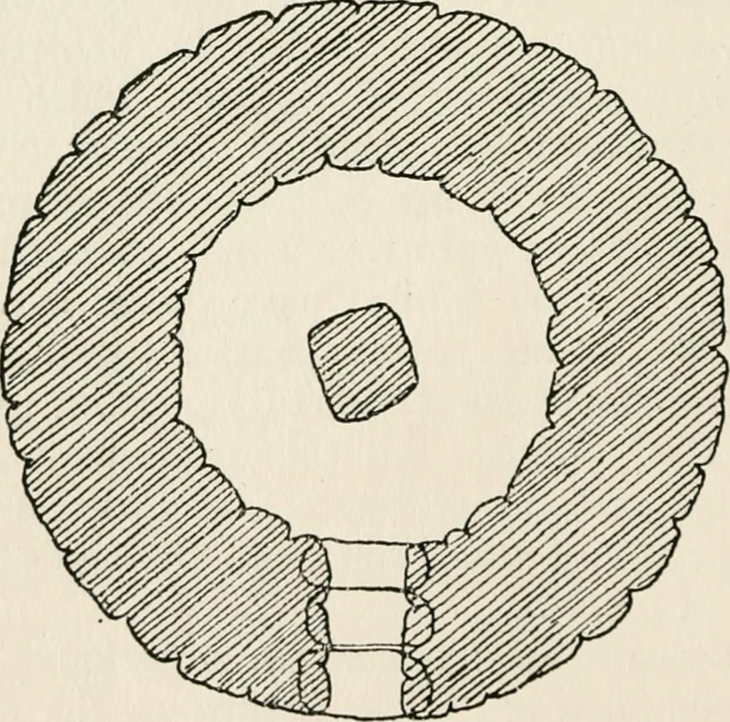 An illustration from Rough stone monuments and their builders, 1912, leaf 93