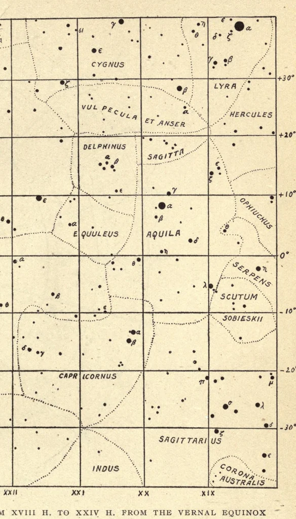 An illustration from Round the year with the stars, the chief beauties of the starry heavens as seen with the naked eye ., 1910, leaf 145