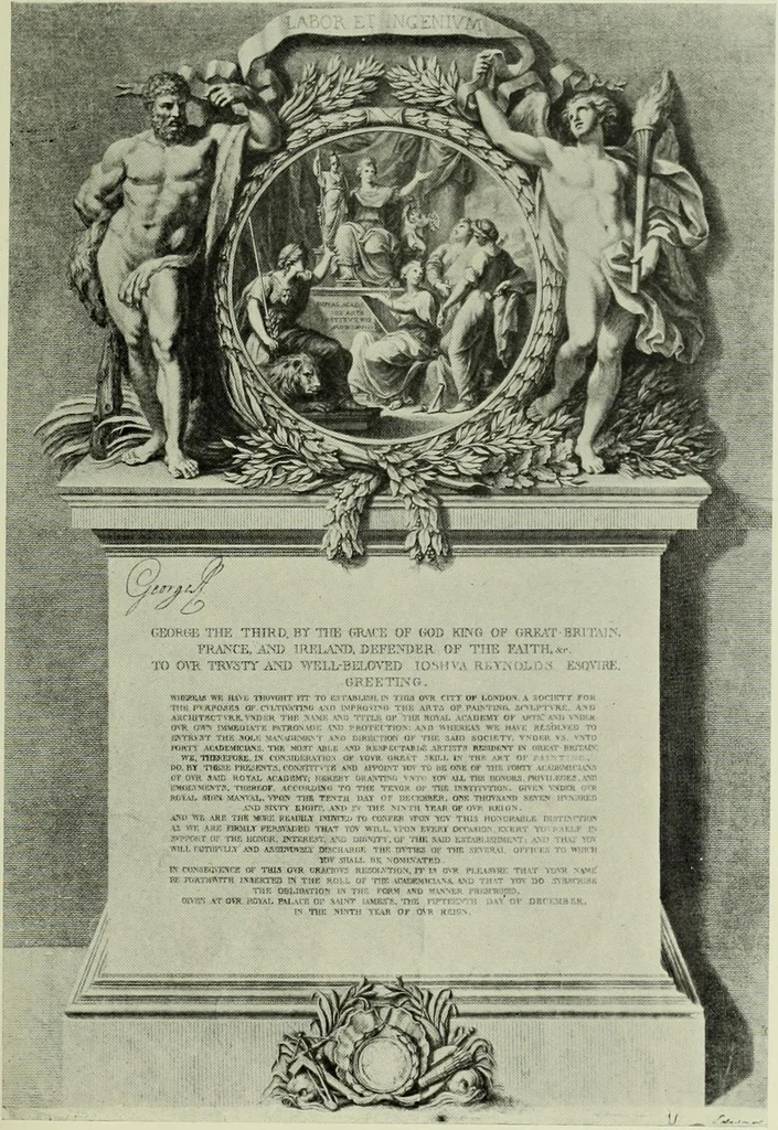 An illustration from The Royal Academy and its members 1768-1830, 1905, leaf 60