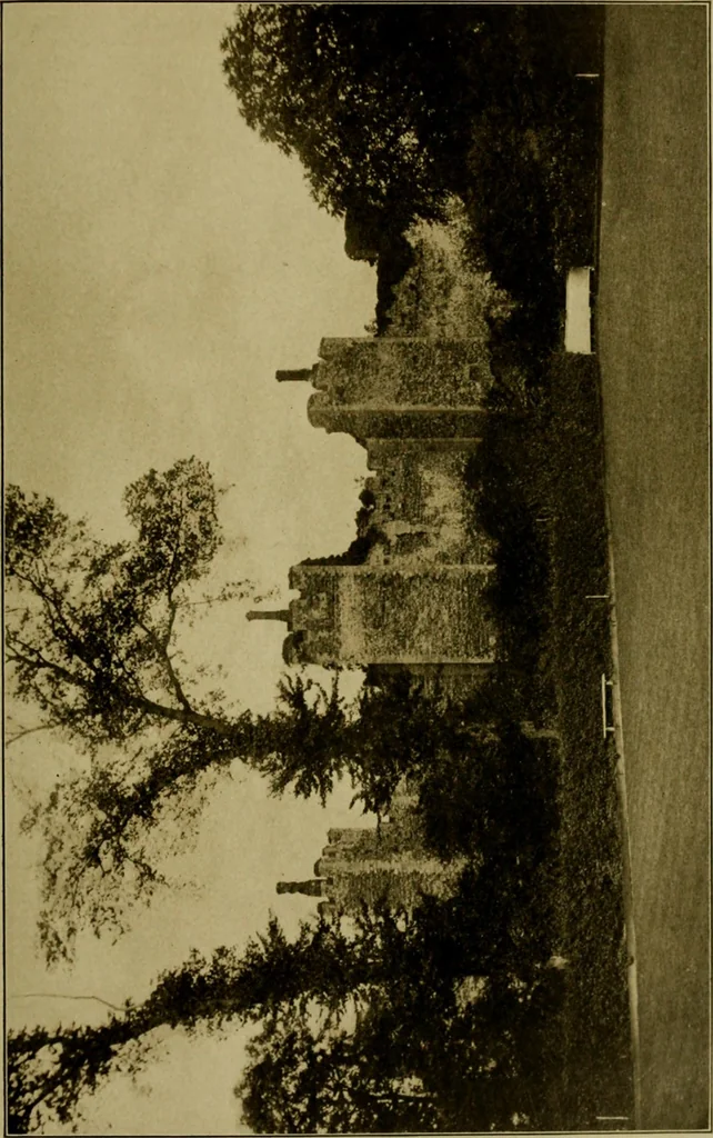 An illustration from Royal castles of England; comprising an account of those ancient fortresses which from the days of William the Conqueror either were the homes of English sovereigns or have been intimately associated with the history and romance of their lives, 1913, leaf 230