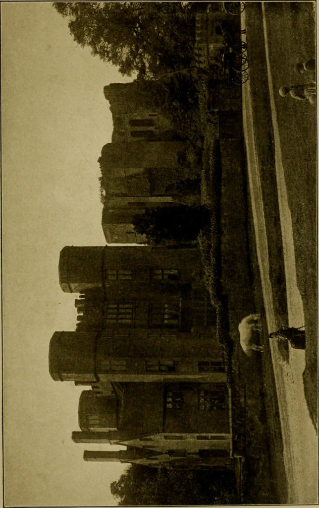 An illustration from Royal castles of England; comprising an account of those ancient fortresses which from the days of William the Conqueror either were the homes of English sovereigns or have been intimately associated with the history and romance of their lives, 1913, leaf 268