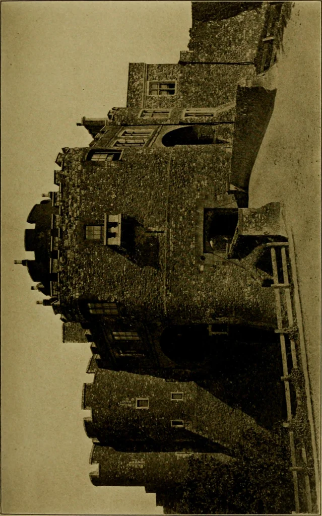 An illustration from Royal castles of England; comprising an account of those ancient fortresses which from the days of William the Conqueror either were the homes of English sovereigns or have been intimately associated with the history and romance of their lives, 1913, leaf 30