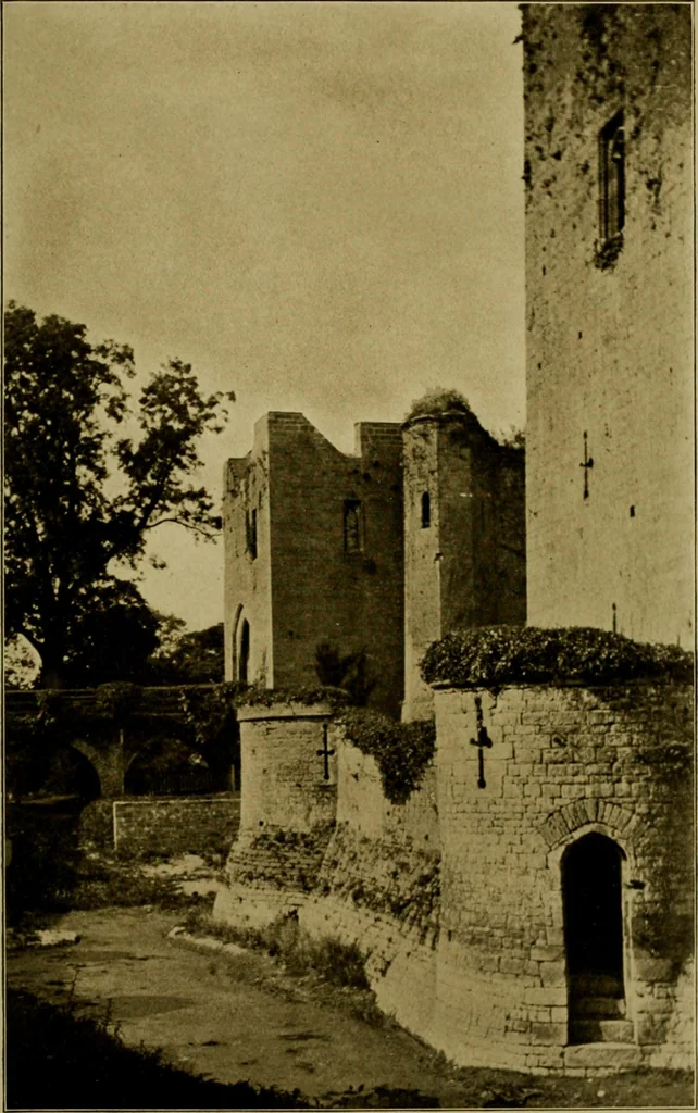 An illustration from Royal castles of England; comprising an account of those ancient fortresses which from the days of William the Conqueror either were the homes of English sovereigns or have been intimately associated with the history and romance of their lives, 1913, leaf 322