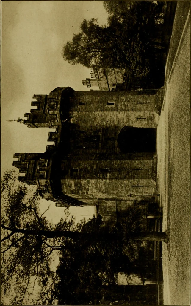 An illustration from Royal castles of England; comprising an account of those ancient fortresses which from the days of William the Conqueror either were the homes of English sovereigns or have been intimately associated with the history and romance of their lives, 1913, leaf 364