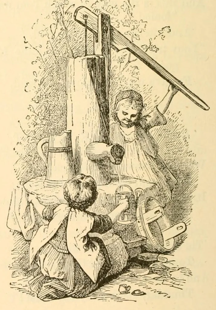 An illustration from Royal gifts for the kindergarten; a manual for self instruction in Friedrich Frbel's principles of education, 1889, leaf 338