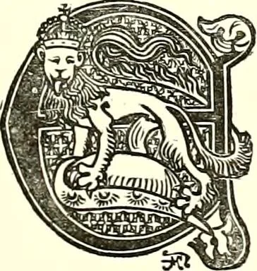 An illustration from The royal lineage of our noble and gentle families. Together with their paternal ancestry .., 1887, leaf 190