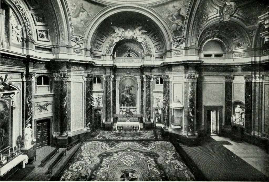 An illustration from The Royal Palace, Madrid, 1900, leaf 32