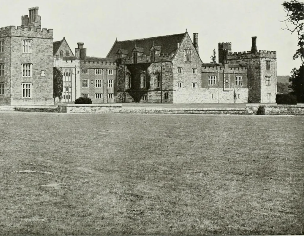 An illustration from The royal palaces, historic castles and stately homes of Great Britain;, 1913, leaf 105
