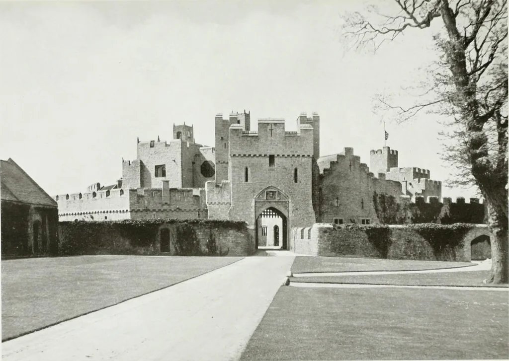 An illustration from The royal palaces, historic castles and stately homes of Great Britain;, 1913, leaf 108