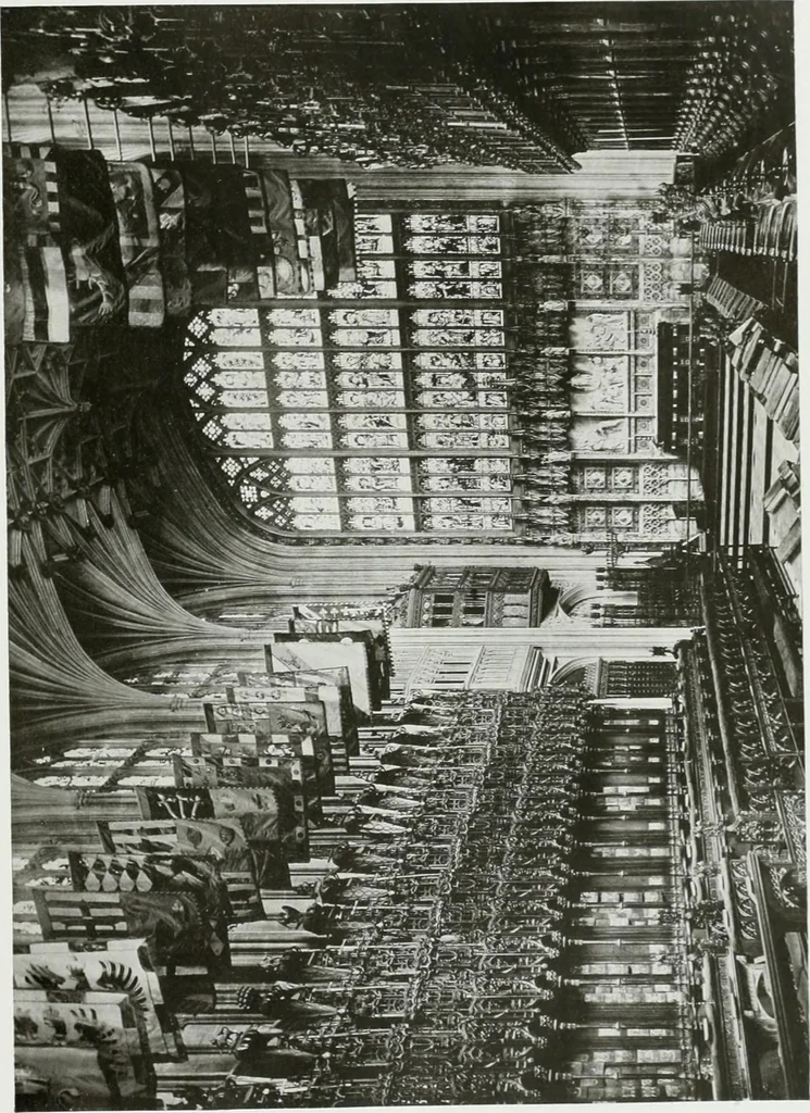 An illustration from The royal palaces, historic castles and stately homes of Great Britain;, 1913, leaf 128
