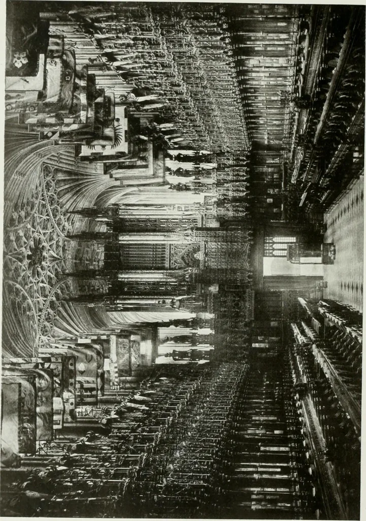 An illustration from The royal palaces, historic castles and stately homes of Great Britain;, 1913, leaf 129