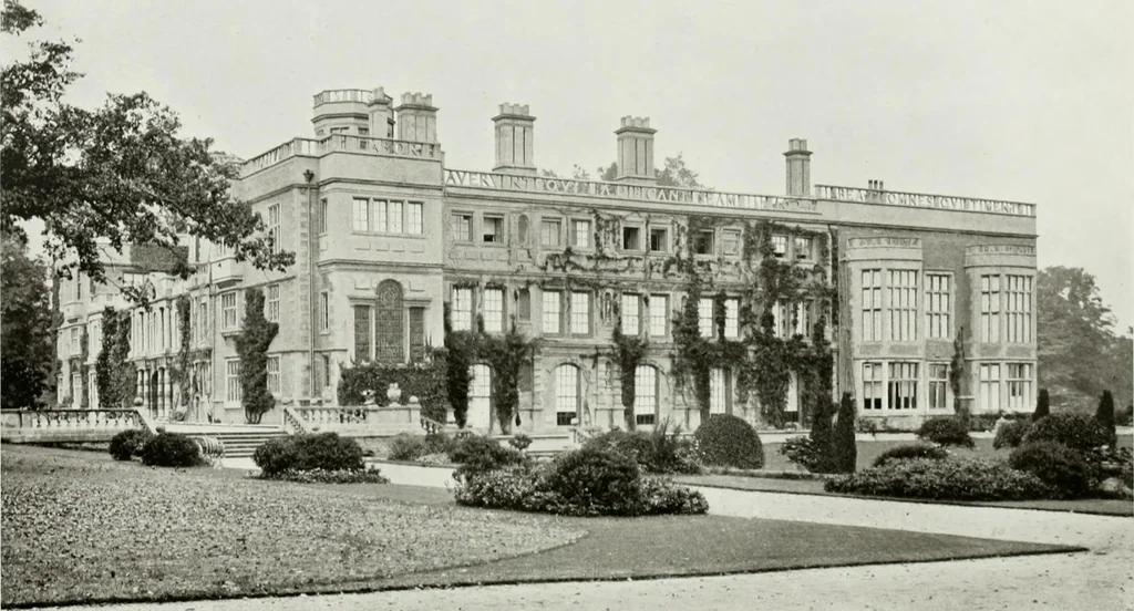 An illustration from The royal palaces, historic castles and stately homes of Great Britain;, 1913, leaf 55