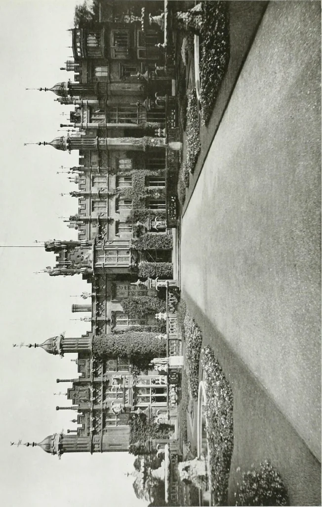 An illustration from The royal palaces, historic castles and stately homes of Great Britain;, 1913, leaf 92