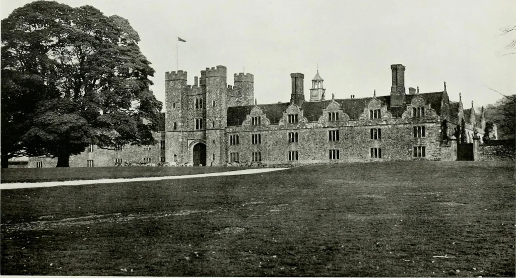 An illustration from The royal palaces, historic castles and stately homes of Great Britain;, 1913, leaf 93