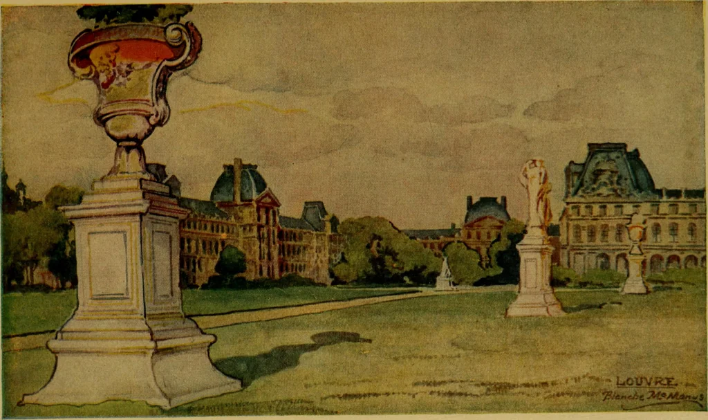 An illustration from Royal palaces and parks of France, 1910, leaf 136