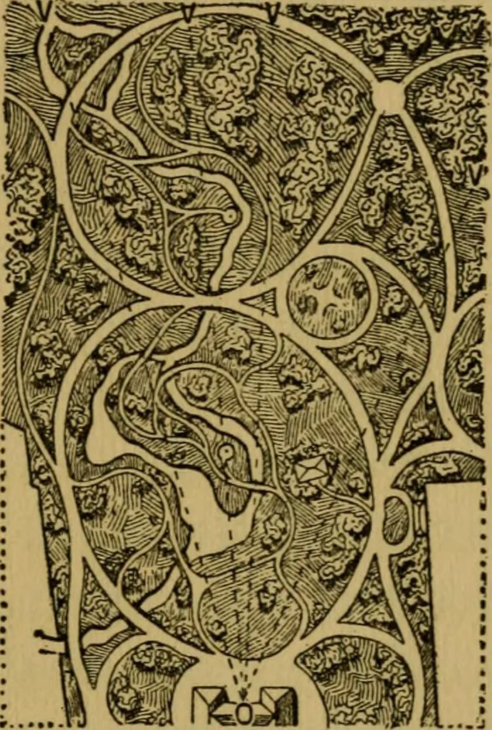 An illustration from Royal palaces and parks of France, 1910, leaf 38