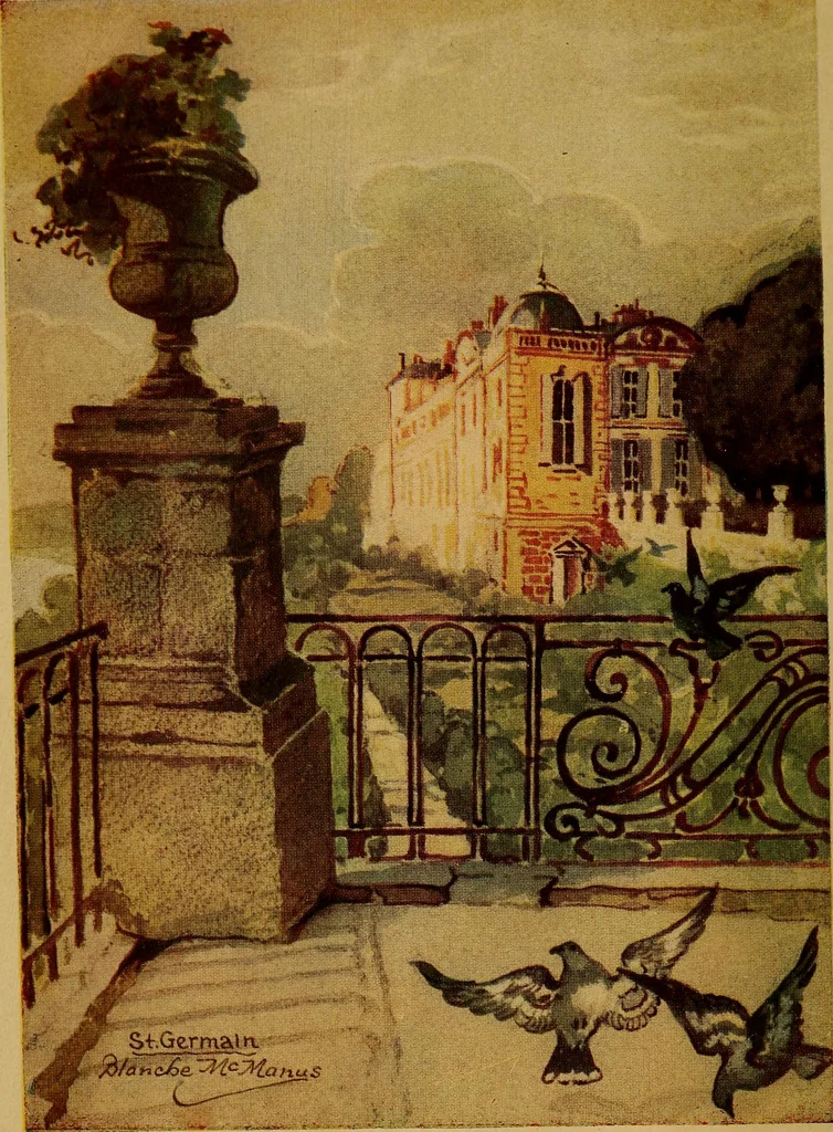 An illustration from Royal palaces and parks of France, 1910, leaf 9