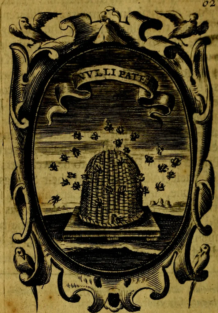 An illustration from The royal politician represented in one hundred emblems, 1700, leaf 107