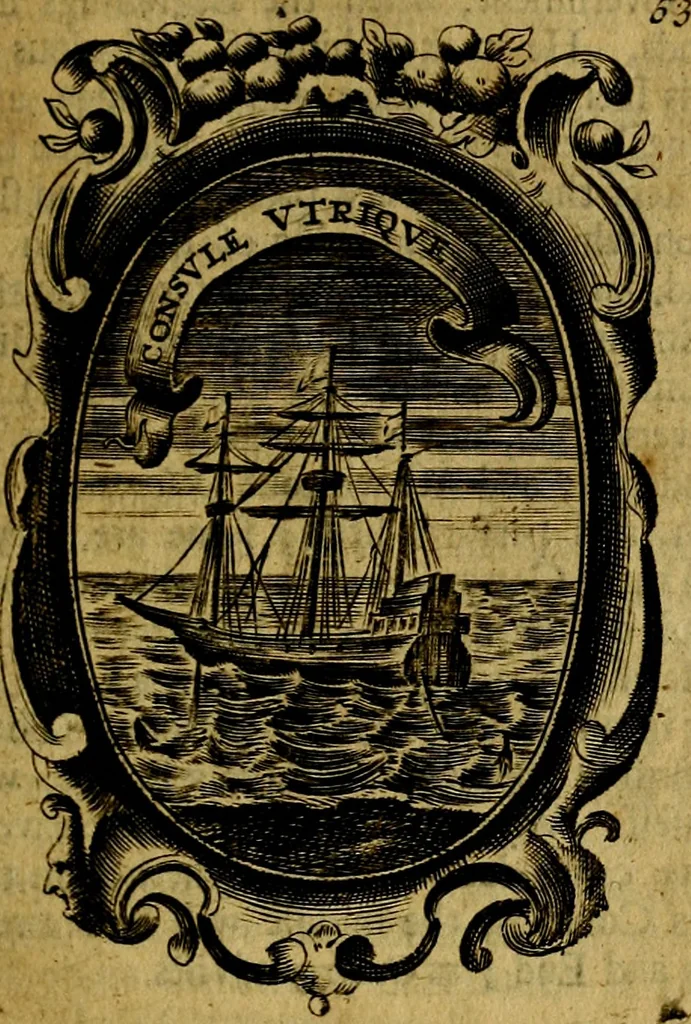 An illustration from The royal politician represented in one hundred emblems, 1700, leaf 114