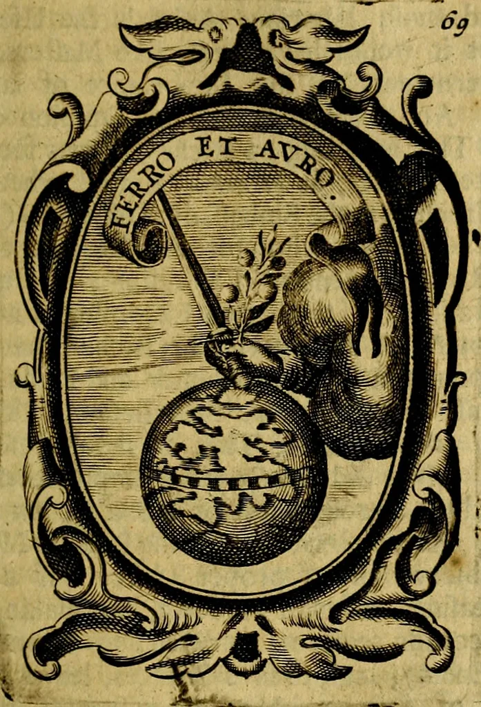 An illustration from The royal politician represented in one hundred emblems, 1700, leaf 154