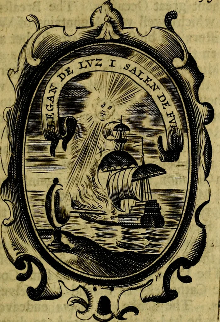 An illustration from The royal politician represented in one hundred emblems, 1700, leaf 208